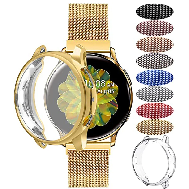 Custodia + Cinturino Magnetico Per Samsung Galaxy Watch Active 2 40Mm 44Mm Con Custodia Bracciale Galaxy Watch Active 1 2 40Mm 44Mm Strap