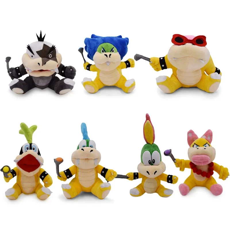 Super Mario Anime Figure Larry Lemmy Iggy Wendy Roy Ludwig Breve Peluche Pp Cotone Farcito Bambola Giocattolo Per Bambini Regali Di Compleanno