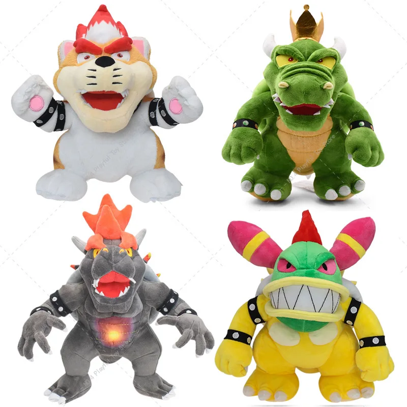Mario Peluche Fury Bowser Green Bowser Meowser Cat Bowser Female Bowser Bambole Di Peluche Ripiene Morbide Per Bambini Regalo Di Natale