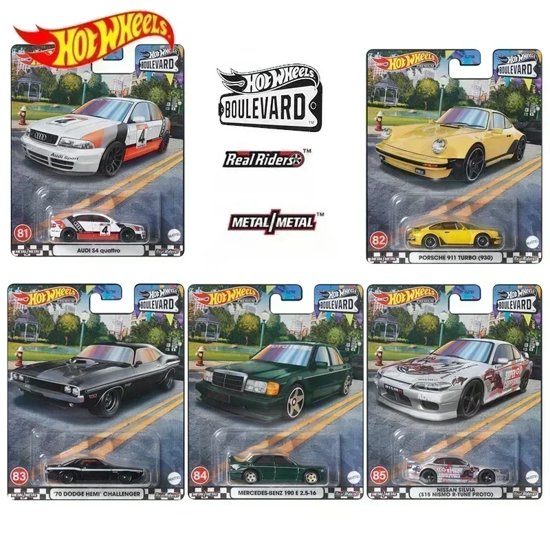 Original Hot Wheels Premium Car Boulevard Giocattoli Per Bambini Per Ragazzi 1/64 Diecast Voiture Audi S4 Quattro Dodge Hemi Nissan Silvia Gift