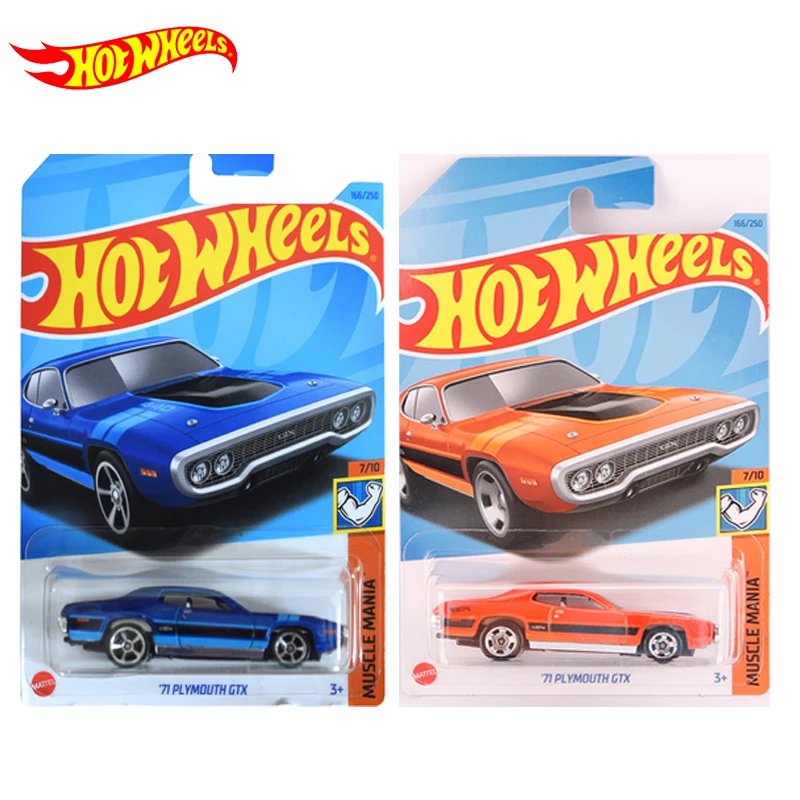 Original Hot Wheels Car 71 Plymouth Gtx Giocattoli Per Bambini Per Ragazzi 1/64 Diecast Modello In Lega Voiture Bambini Compleanno Juguetes C4982-166