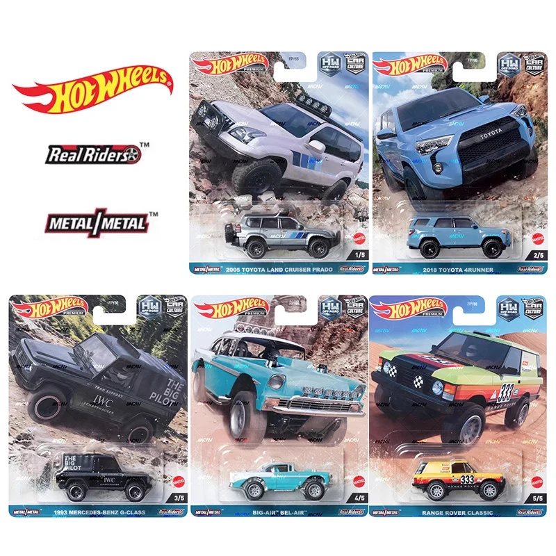 Genuine Hot Wheels Premium Car Culture Hw Off Road Toys For Boys 1/64 Diecast Toyota 4Runner Big Air Bel Air Range Rover Classic