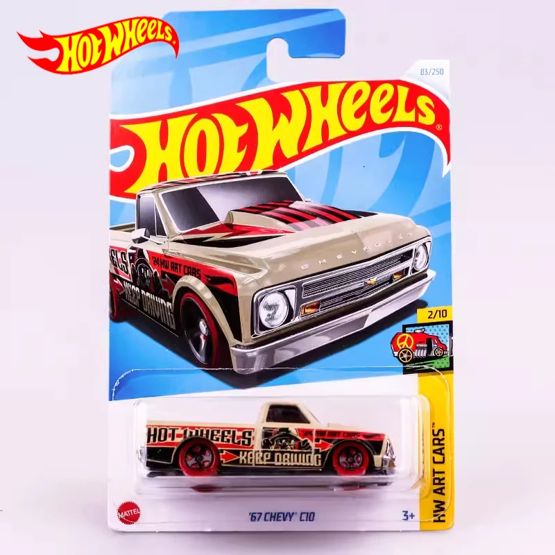 2024D Original Hot Wheels Car 67 Chevy C10 Toys For Boys 1/64 Diecast Alloy Model Vehicle Collection Brinquedos Regalo Di Compleanno