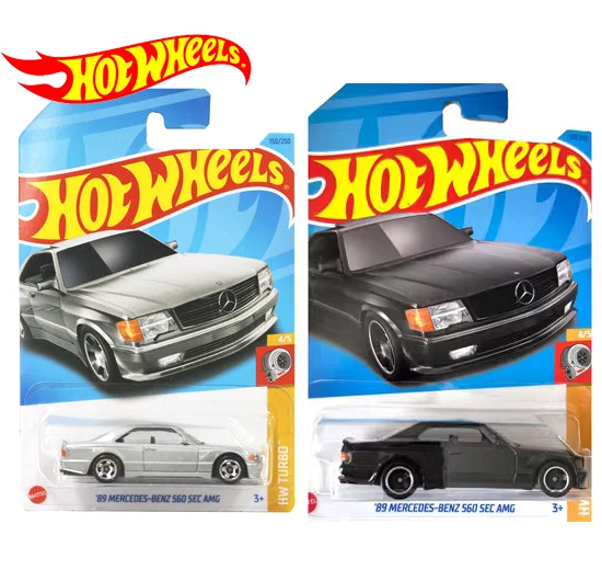 Original Hot Wheels Car Hw Turbo Voiture 1/64 Lega Diecast 89 Mercedes-Benz 560 Sec Amg Toys For Boys Collection C4982-150/250