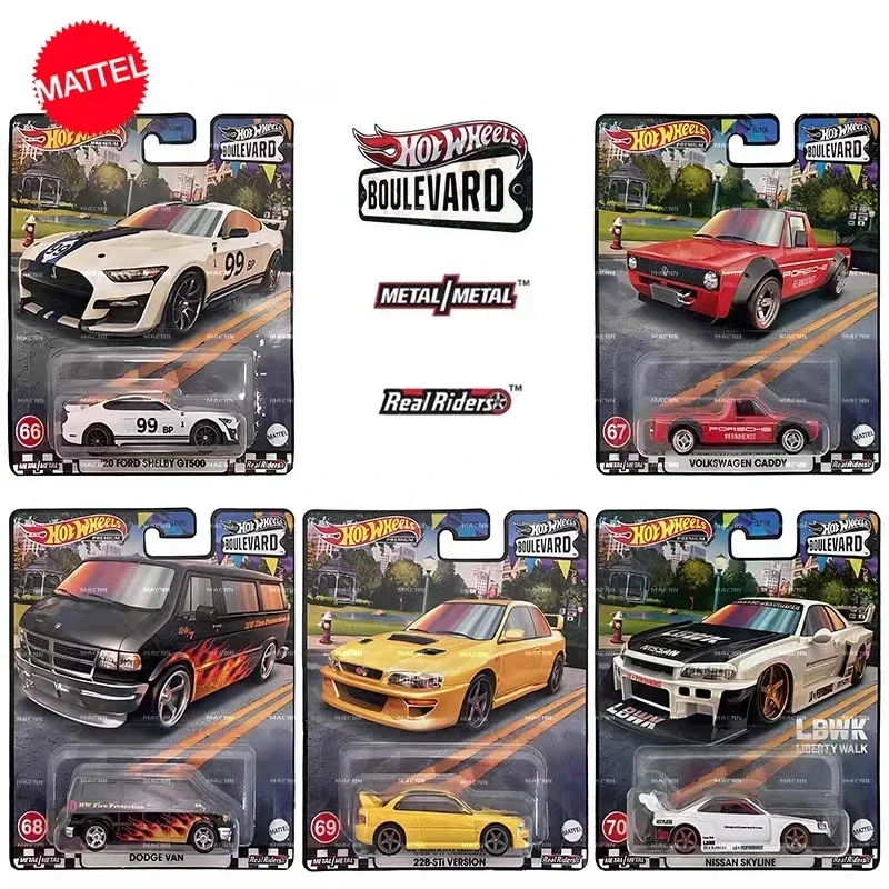 Original Hot Wheels Car 1/64 Diecast Premium Boulevard Series Ford Shelby Gt500 22B-Sti Version Voiture Toys For Children Gift