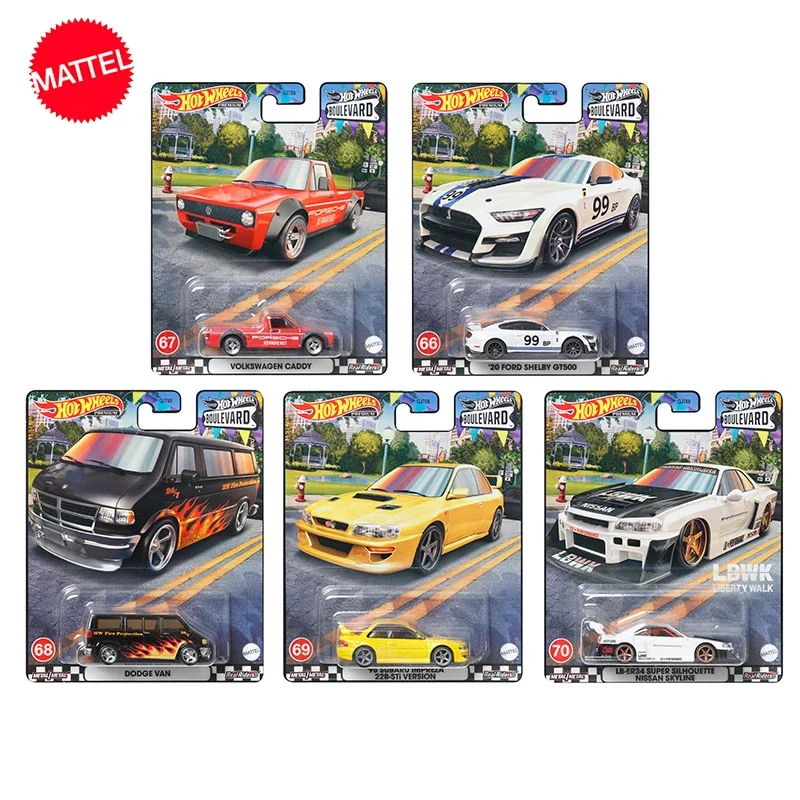 Original Hot Wheels Car 1:64 Diecast Alloy Boulevard Series Volkswagen Ford Lb Nissan Skyline Voiture Toys For Boys Collection