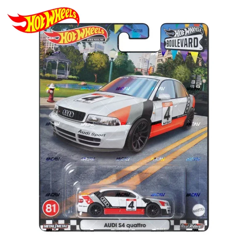 Original Hot Wheels Premium Car Boulevard Audi S4 Quattro Giocattoli Per Bambini Per Ragazzi 1/64 Diecast Alloy Voiture Collector Gift Gjt68