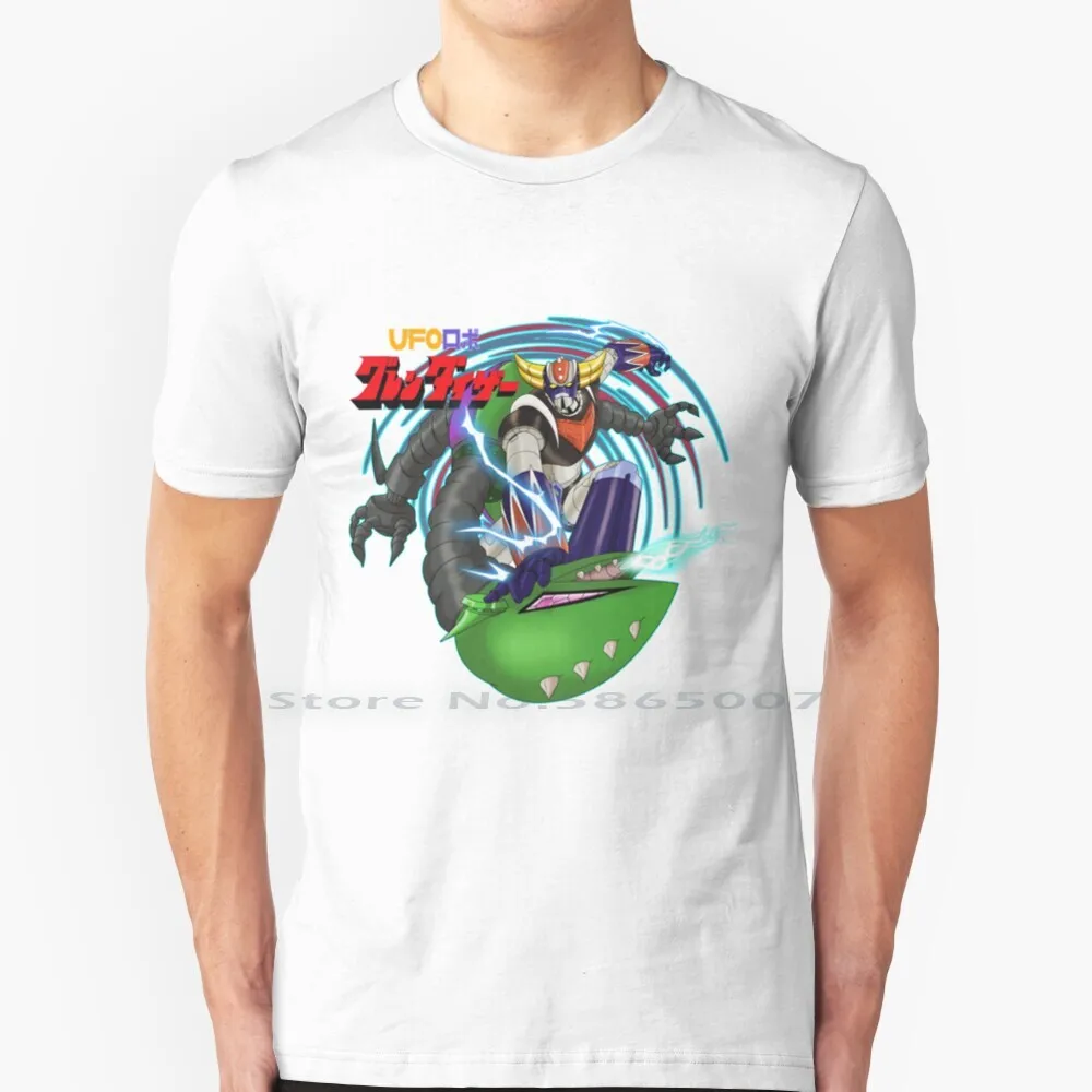 Ufo Robot Grendizer T Shirt 100% Cotone Grendizer Ufo Robot Go Nagai Goldrake Italia Francia Goldorak Quebec Manga Super Robot