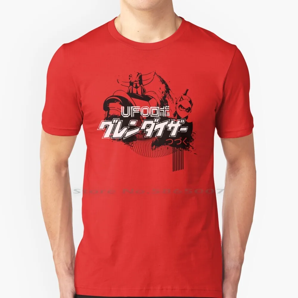 Goldrake-Ufo Robot Graphic T Shirt 100% Cotone Goldrake Grendizer Goldorak Ufo Robot Go Nagai Super Robot Vintage Classic Anime