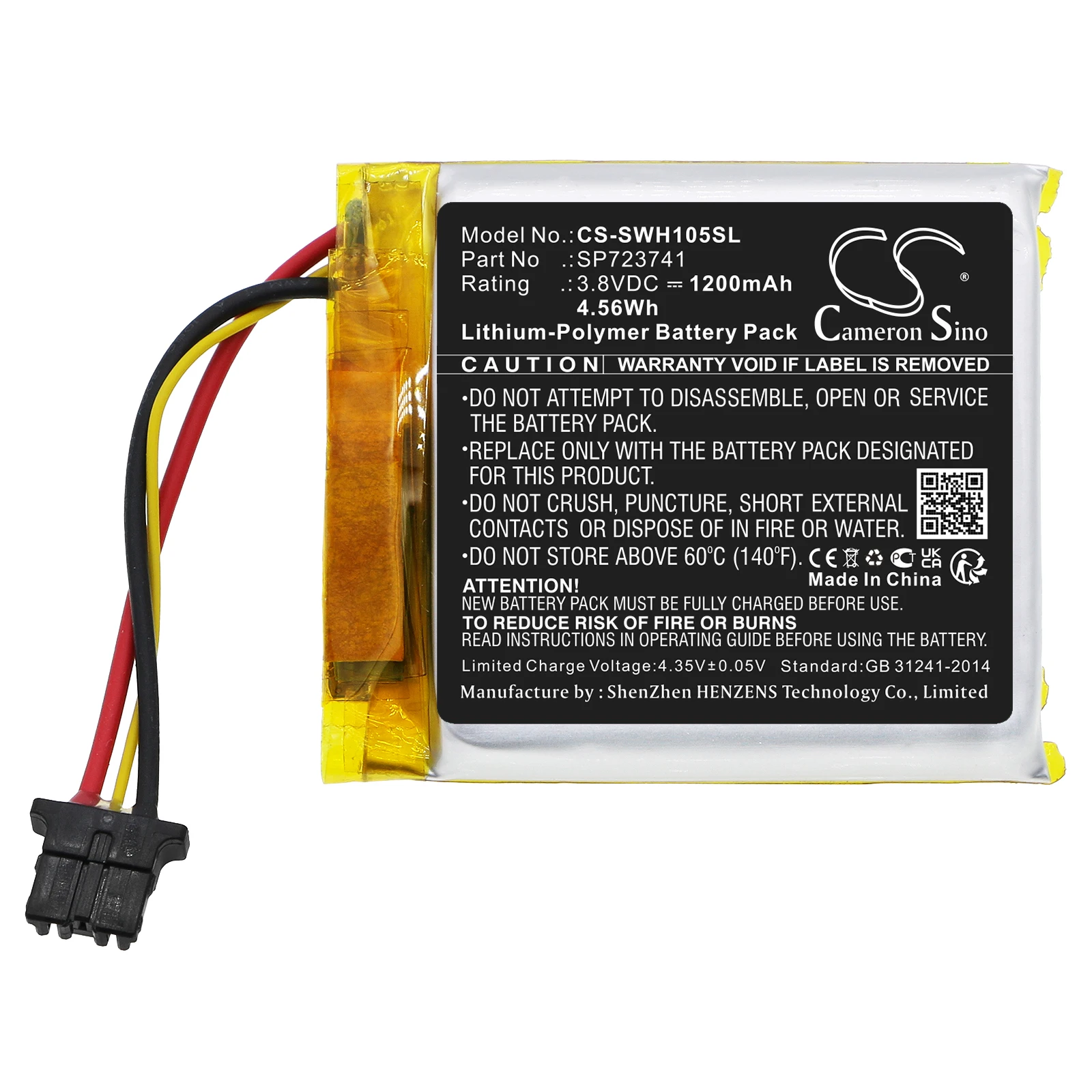 Auricolare Wireless Batteria Da 1200Mah Per Custodia Di Ricarica Sony Wh-1000Xm5 Sp723741