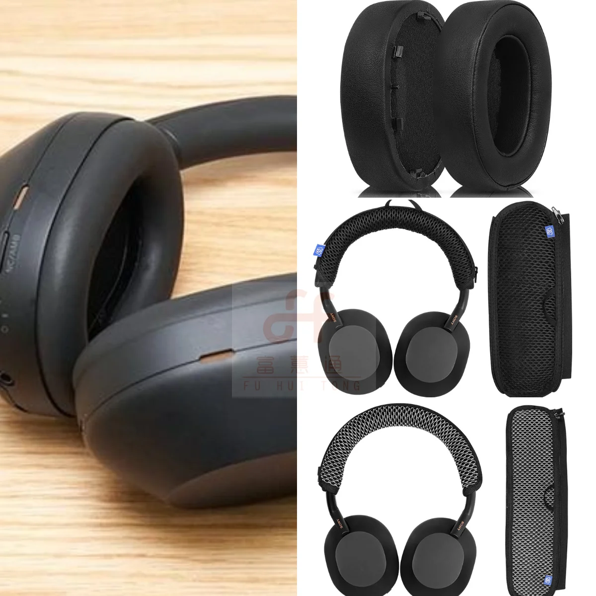 Cuscinetti Per Le Orecchie Foam Fodere Per Cuscini Per Sony Wh-1000Xm5 Wireless Anc Cuffie Spugna