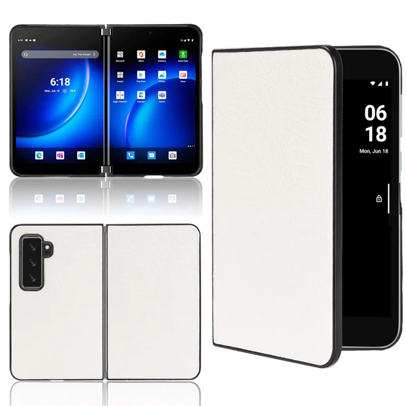 Per Microsoft Surface Duo 2 Custodia Per Cellulare A 360 Gradi Microsoft Surface Duo Crocodile Protection Back Shell