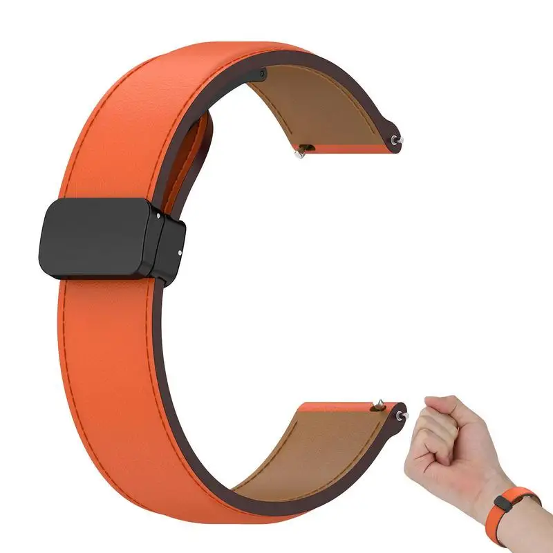 Cinturino In Pelle Per Samsung Per Galaxy Watch 6/Watch 6 Classic Watch Band 20Mm Smartwatch No Gap Bracciale Per Galaxy Watch