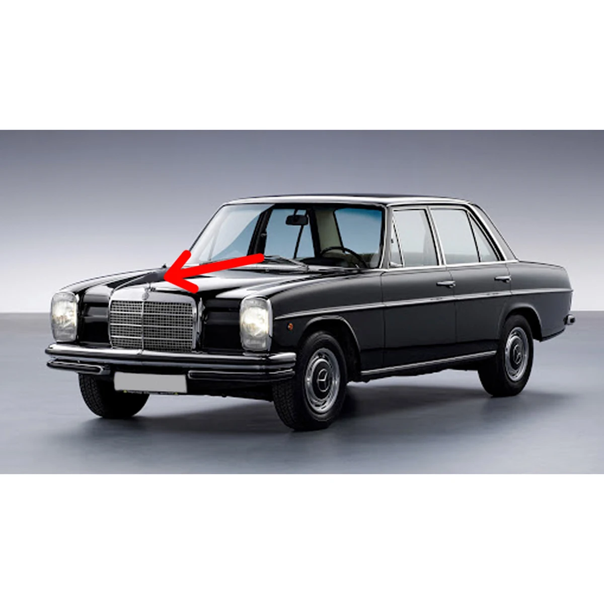 Per Mercedes W114, W115 Hood Star Emblem Badge Anteriore Classe E 1968-1975 Aftermarket A1155860288
