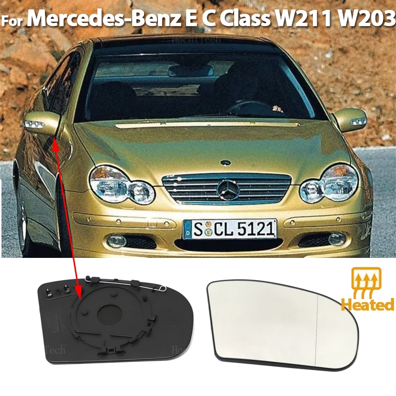 Riscaldamento Specchio Laterale Vetro Lente Porta Ala Retrovisore Vetro Per Mercedes-Benz E-Class C-Class C E Class W211 W203
