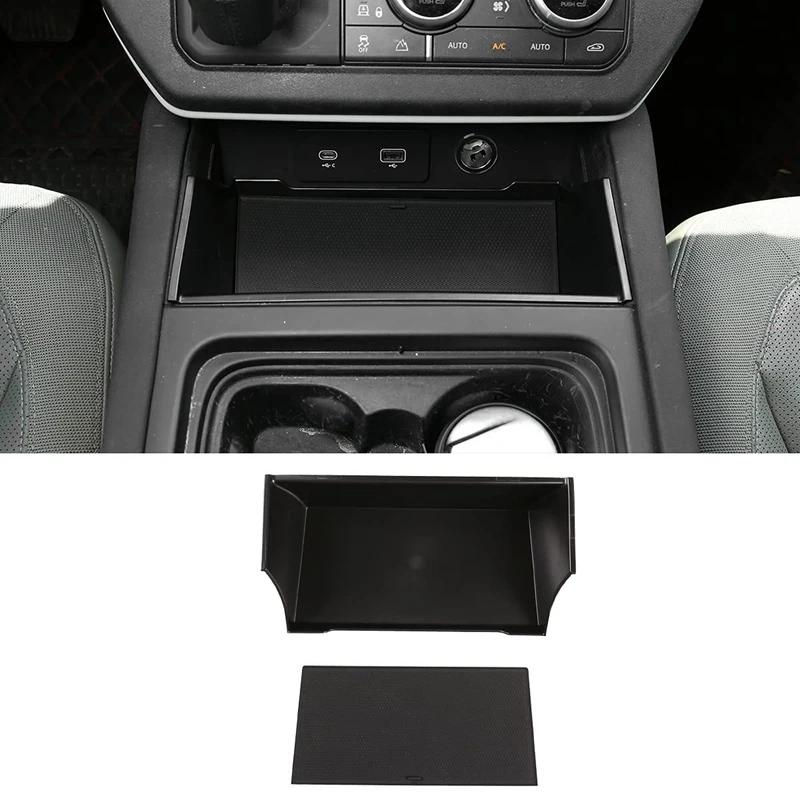 Per Land Rover Defender 110 2020-2021 Abs Black Car Central Storage Bracciolo Box Storage Box Phone Box