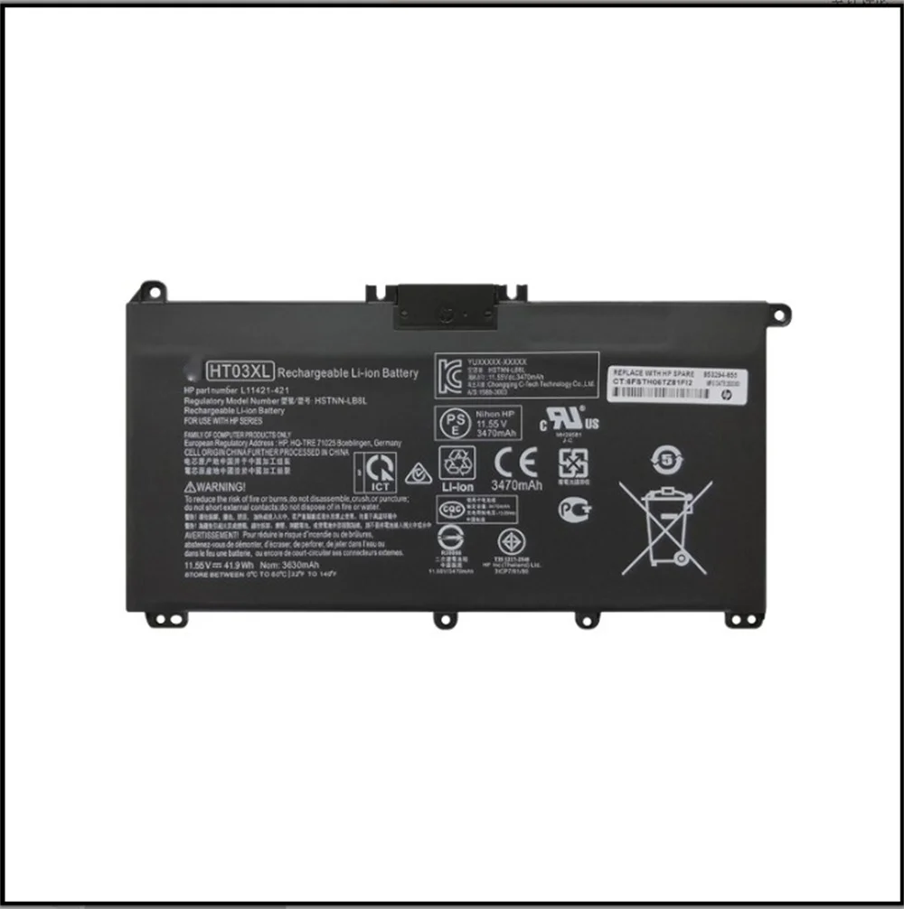 Ht03Xl Per Hp Battery Pavilion 14-Ce000 Muslimexmuslimb 17G-Cr0000Tx Muslimate 15S-Du1008Tx Laptop