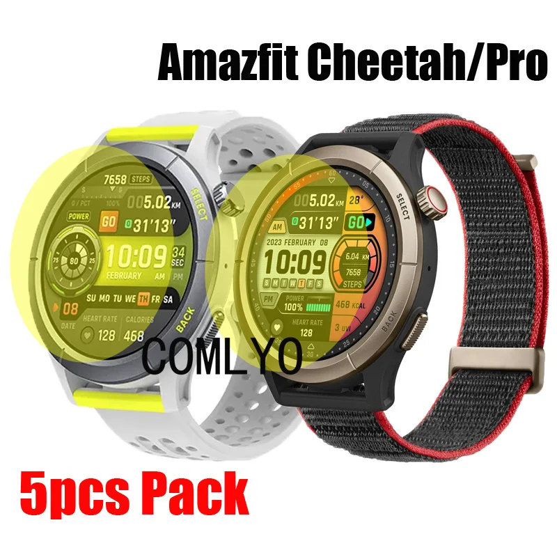 5 Pezzi Per Amazfit Cheetah Pro Screen Protector Pellicola Morbida Tpu Hydrogel Unthin Hd Clear Pellicole Antigraffio