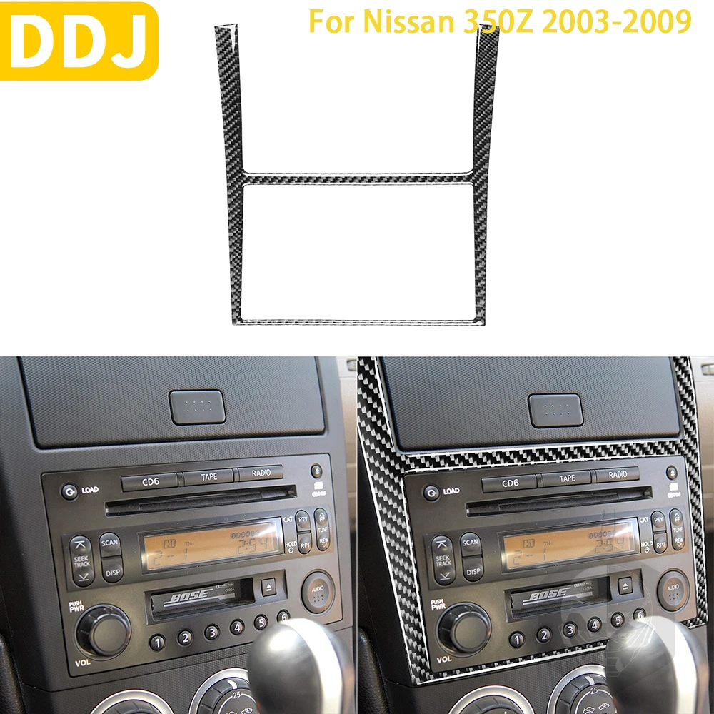 Per Nissan 350Z Z33 2003-2009 Accessori Auto In Fibra Di Carbonio Navigazione Interna Air Cd Panel Frame Surround Sticker Modificato