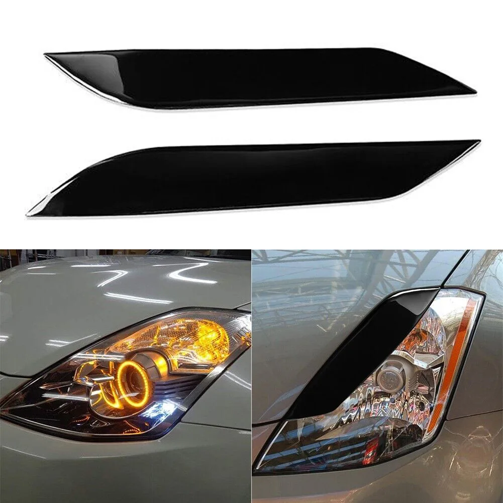 Sopracciglio Trim Car Headlight Car Light Sopracciglio Palpebre Trim Sticker Per Nissan 350Z Faro Sopracciglio Per Nissan Light Trim