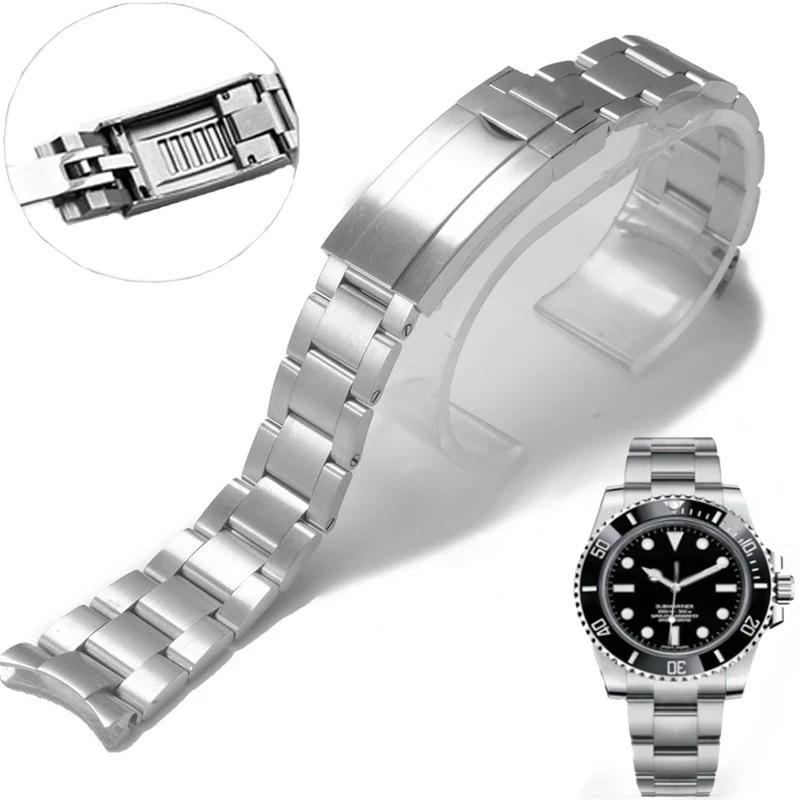 Il Cinturino In Acciaio 904L È Adatto Per Rolex Steel Strap Explorer Ditongna Diver The Green Black Water Ghost King Accessorio 20Mm 21Mm