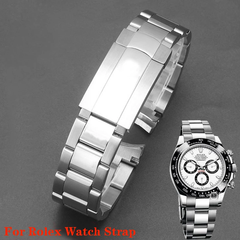 Cinturino Da 20 Mm Per Cinturino Per Orologio Rolex Cintura Da Uomo In Acciaio Inossidabile Explorer 2 Daytona Submariner Black Water Ghost King Cintu
