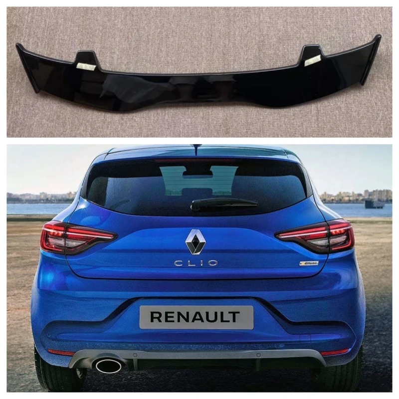Per Renault Clio 5 Rs 19-20 Abs Plastik Spoiler Hatchback Atap Sacap Belakang Kit Aksessori Eksteror Untuk Renault Clio