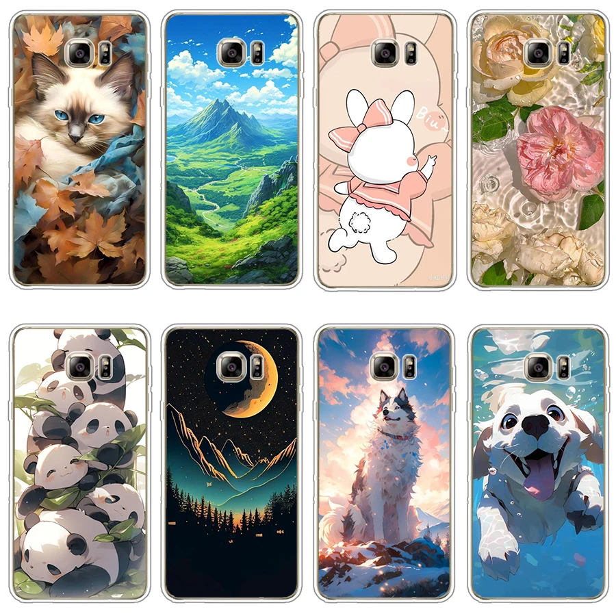 4 Per Galaxy Note 4 /Note 5/Note 8/Note 9/Note Fe Custodia Tpu Custodia Protettiva In Silicone Morbido