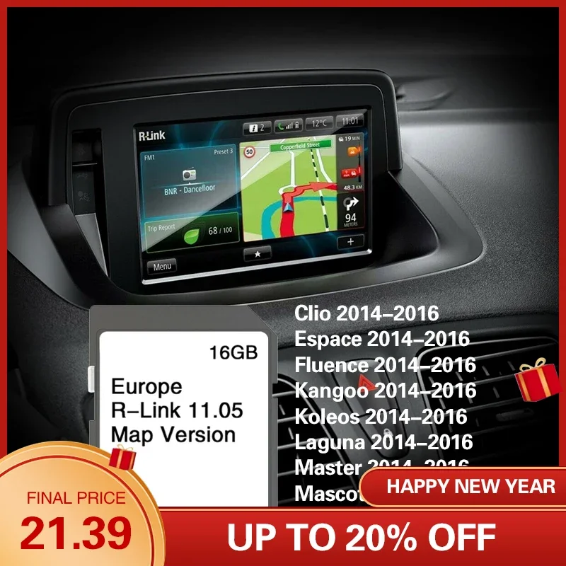 Per Renault Megane Laguna Kangoo Carminat R-Link 11.05 Sd Card Sat Nav 16Gb Europa Uk 2023 Map Navigazione Stradale Gps Spedizione Gratuita
