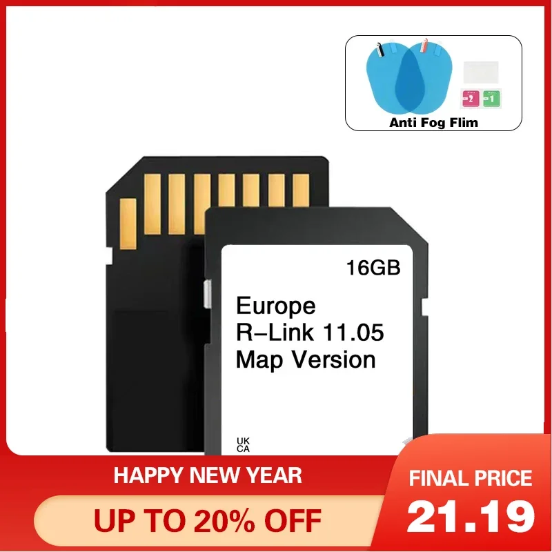 Per Renault Megane Laguna Kangoo Captur Carminat R-Link 11.05 Sd Card Sat Nav 16Gb Europa Uk 2023 Mappe Navigazione Stradale Gps