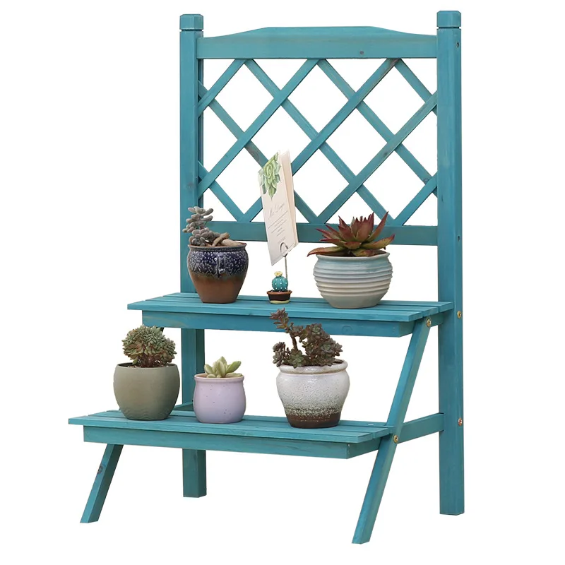 Grow Plant Shelf Shape Display Ladder Supporto Per Fiori In Legno Fondale Per Interni Set Di Mobili Da Giardino Scaffali Decor