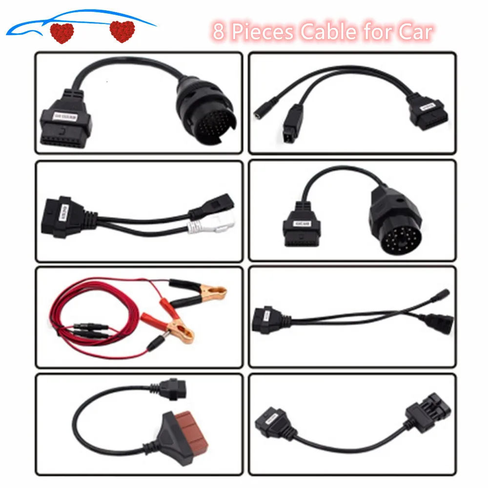 8 Pezzi Di Cavo Dello Strumento Di Diagnosi Dell'Automobile E Connettore Di Diagnosi Dell'Interfaccia Obd2, Delphi Per Autom Tcs Pro
