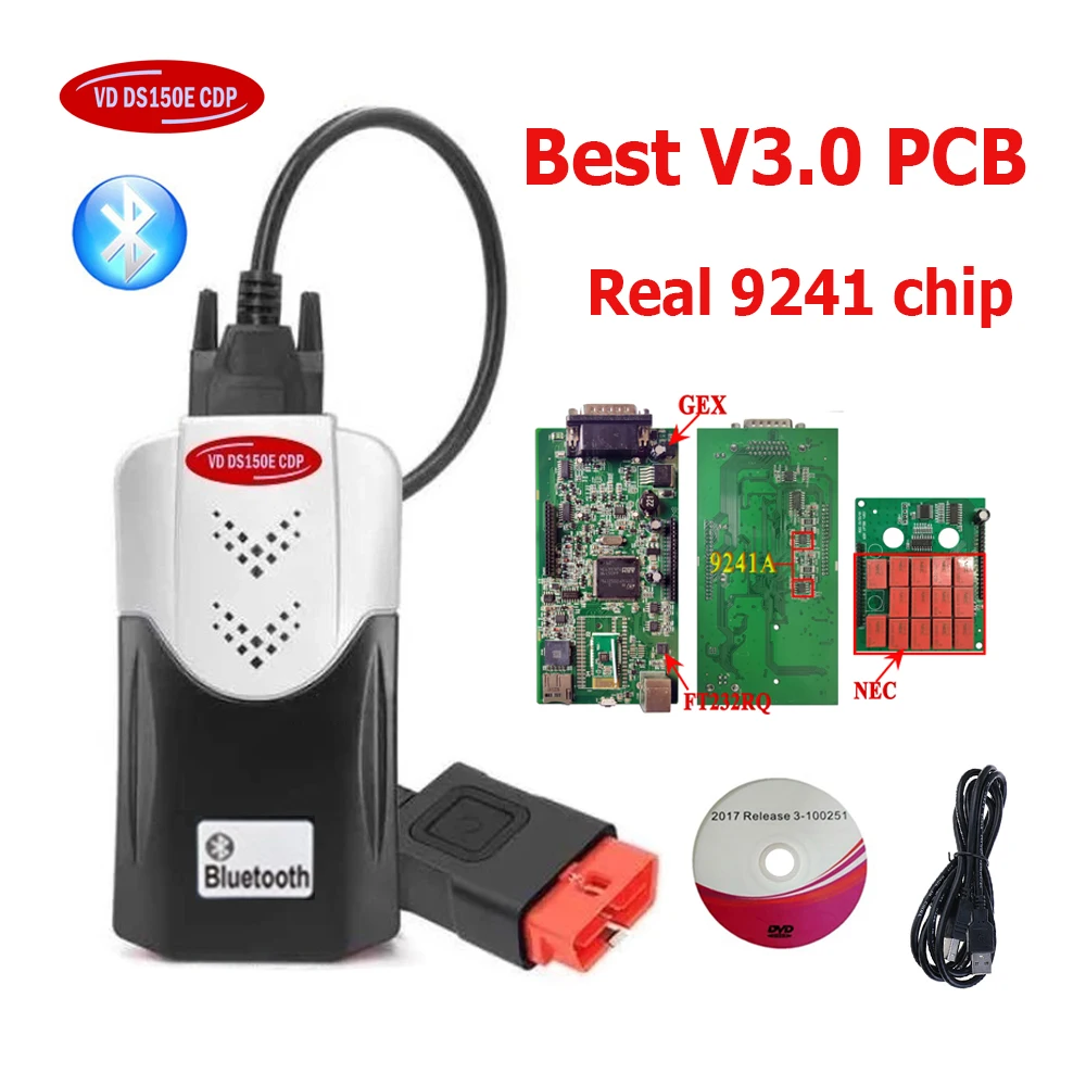 Nuovo Vci 2021.11 Keygen Vd Ds150E Cdp Bluetooth Per Tnesf Delphis Orpdc Obd2 Scanner Strumenti Diagnostici Auto Camion Accessori