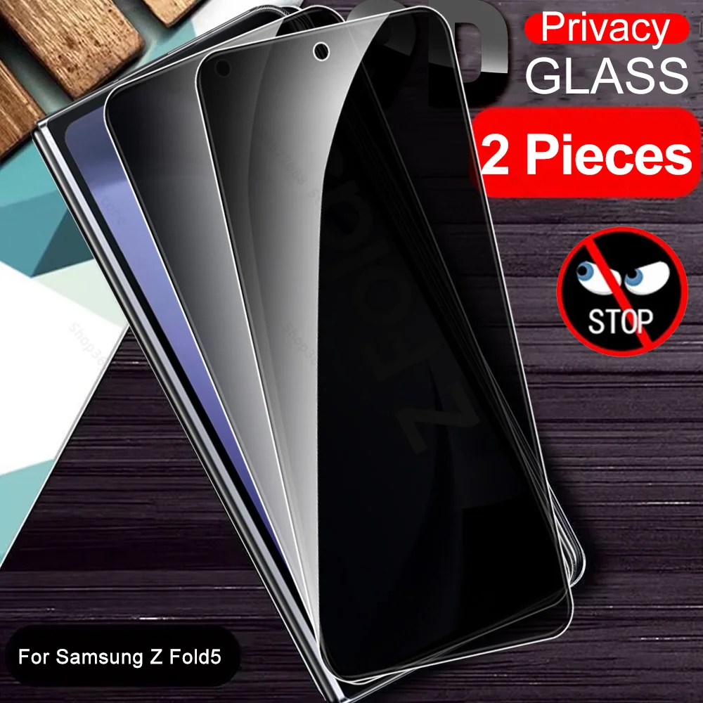 Muslimglass 2 Pezzi Per Samsung Galaxy Z Fold5 5G Privacy Vetro Temperato Samsang Zfold5 Fold 5 Zfold 5 Hd Screen Protector
