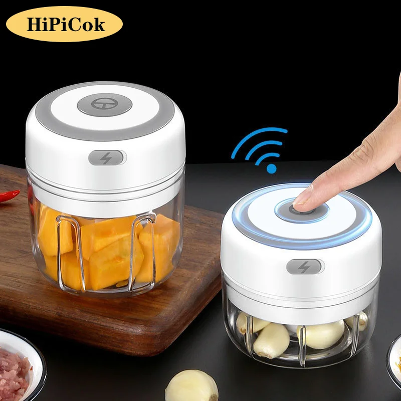 Hipicok Tritatutto Elettrico Tritacarne Frantoio Per Aglio Mini Spremiaglio Tritatutto Per Verdure Macchina Per Schiacciapatate Gadget Da Cucina Usb