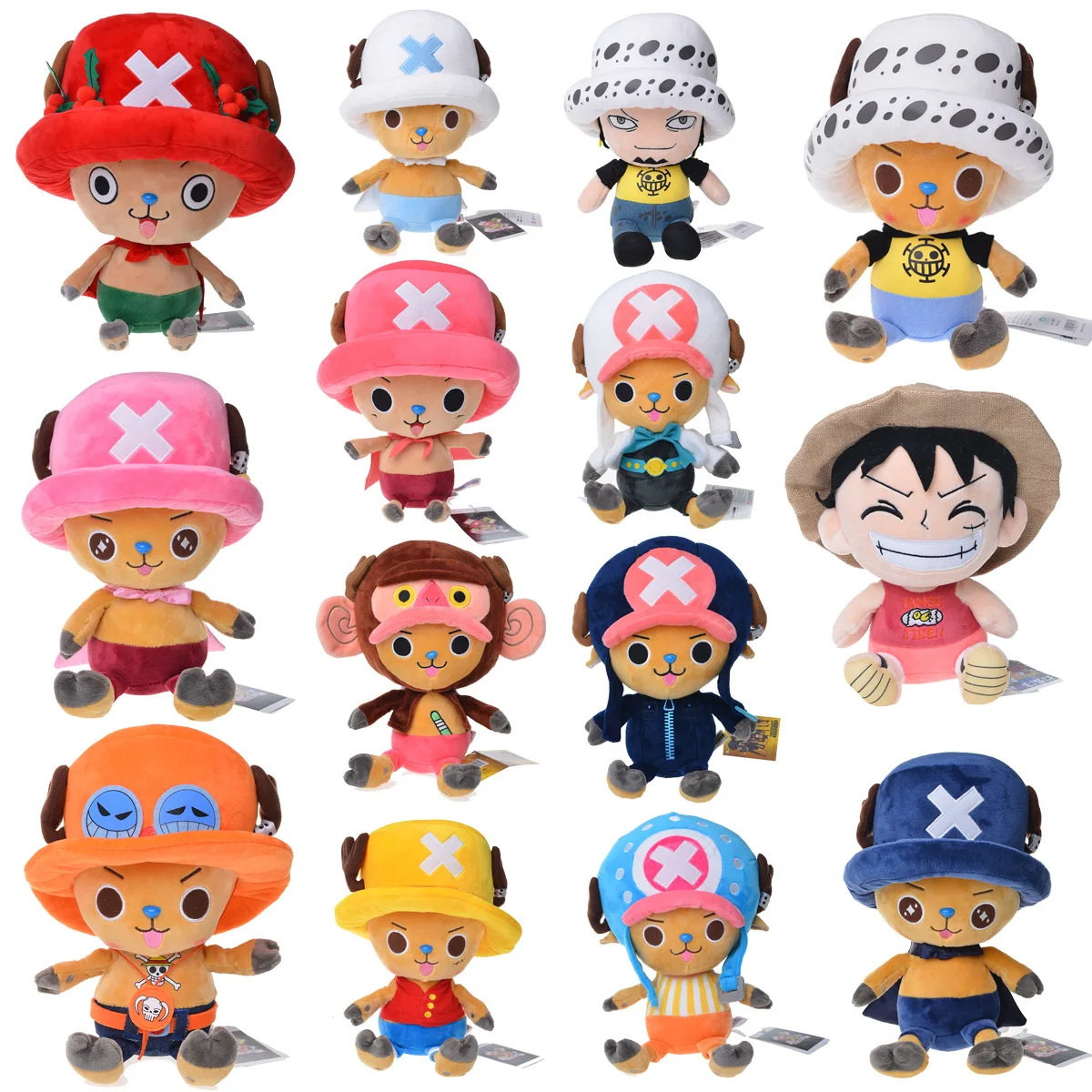 11Cm One Piece Kawaii Peluche Portachiavi Giocattolo Tony Chopper Peluche Ripiene Bambole Portachiavi Borsa Ornamenti Giocattoli Regalo