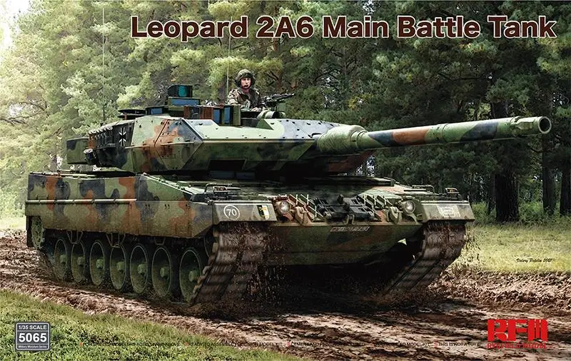 Campo Di Segale Modello Rm5065 1:35 Leopard 2A6 Carro Armato Di Battaglia Principale Con Pista Mobile