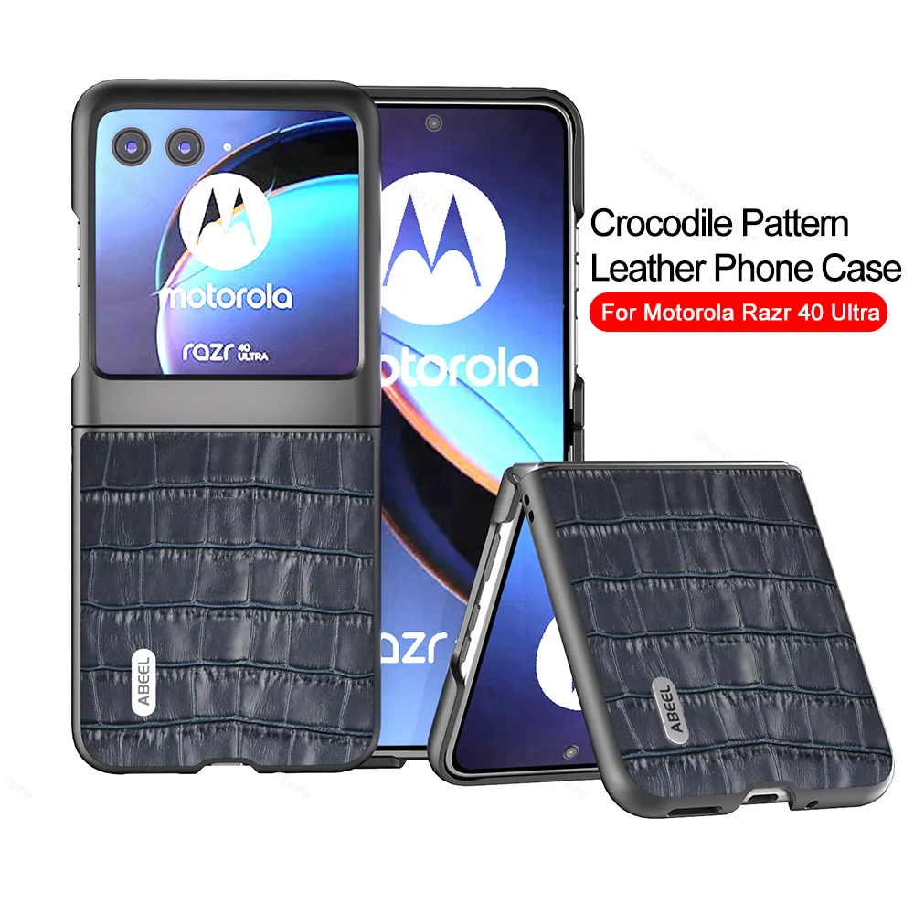 Per Motorola Razr 40 Ultra Case Crocodile Pattern Flip Cover In Pelle Moto Rola Razr + Razr40 40 Ultra 5G Fotocamera Antiurto Fundas