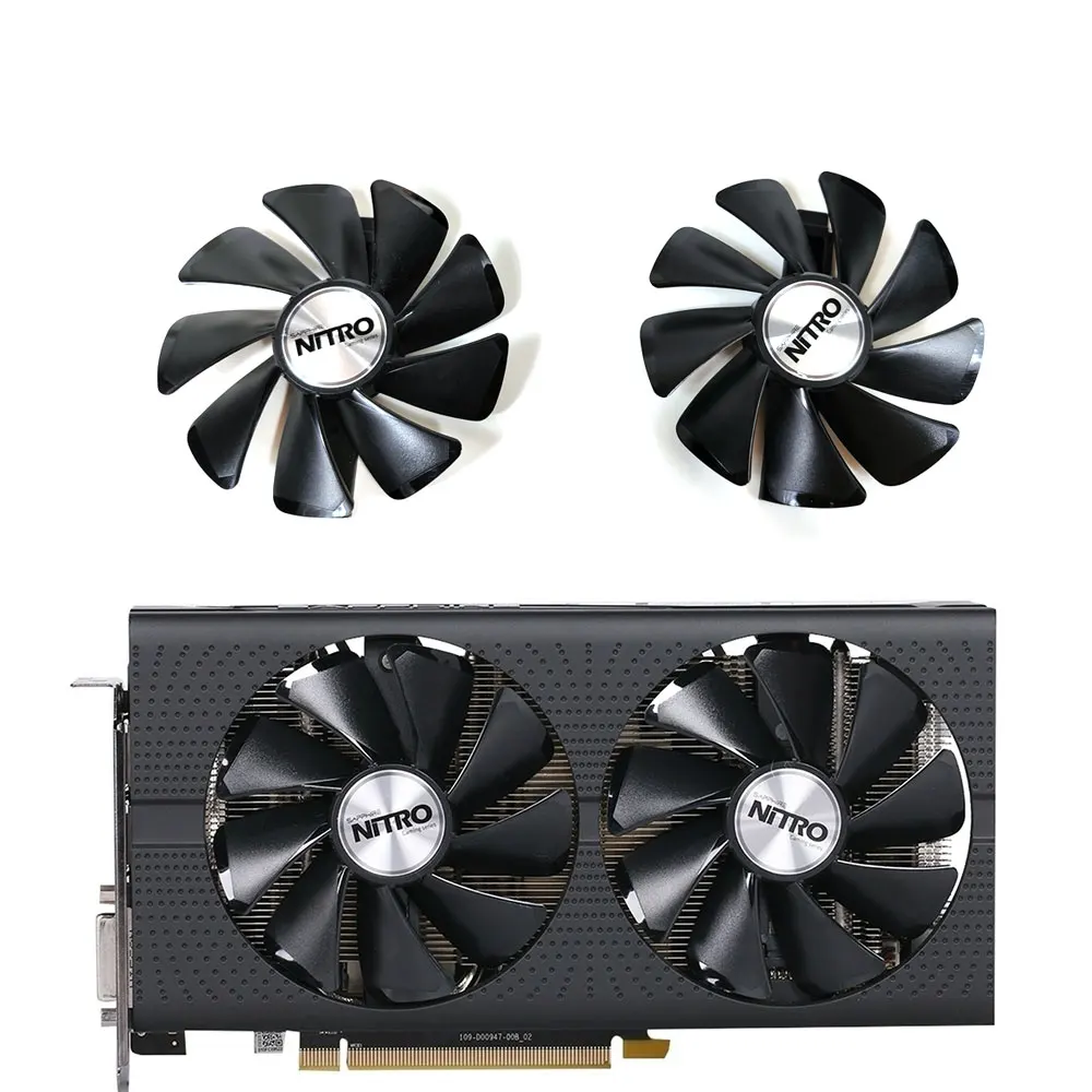 Ventola Di Raffreddamento Originale Sapphire Rx 470 4G D5 Oc Cf1015H12D Per Sapphire Rx 470 480 580 570 Ventola Di Raffreddamento Della Scheda Grafica
