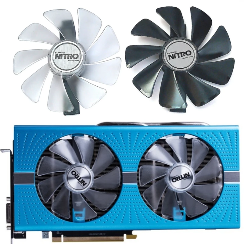 Nuovo 1Set Cf1015H12D Fd10015M12D Rx 590 580 570 480 470 Gpu Fan, Per Sapphire Rx 590 580 570 480 470 Nitro Special Edition Fan