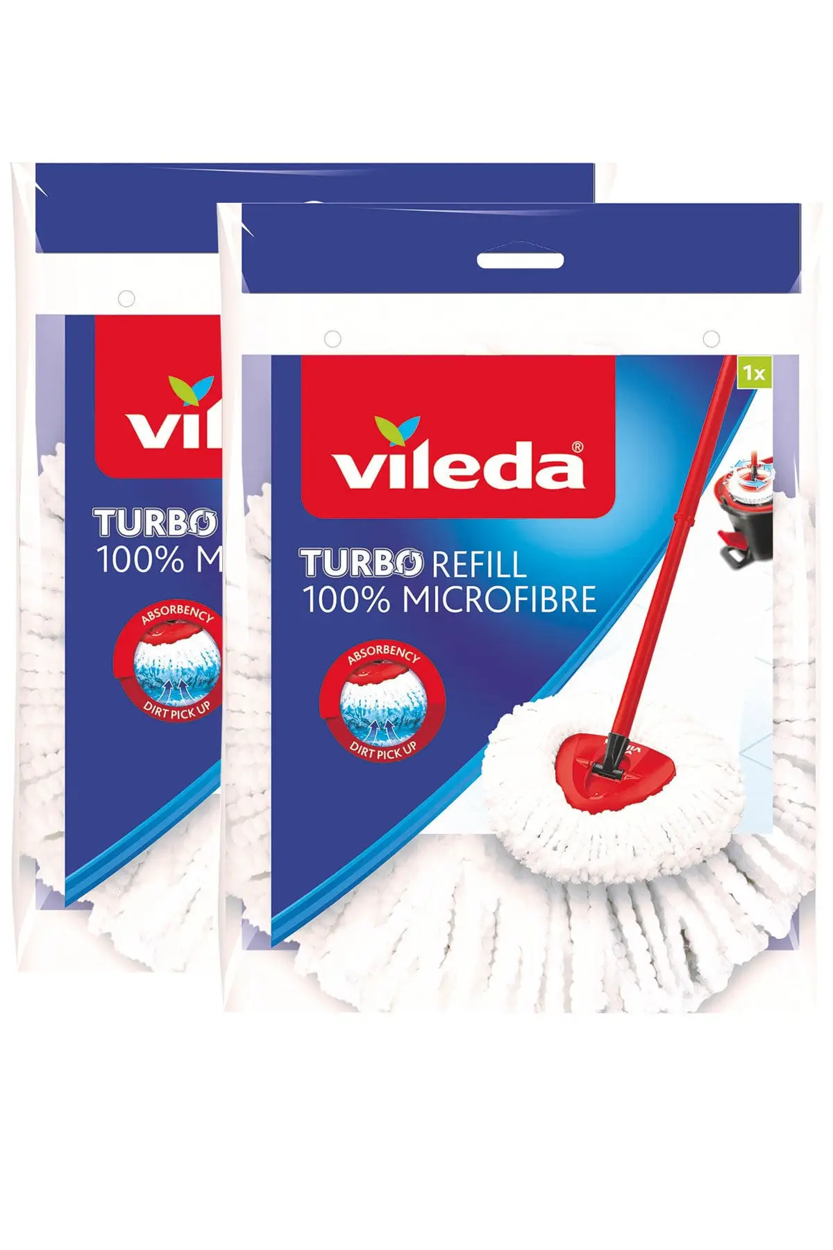 Vileda Turbo Mop Ultramax Spray Mop Ultramat Mop Di Ricambio Easy Wring X 2 Pezzi