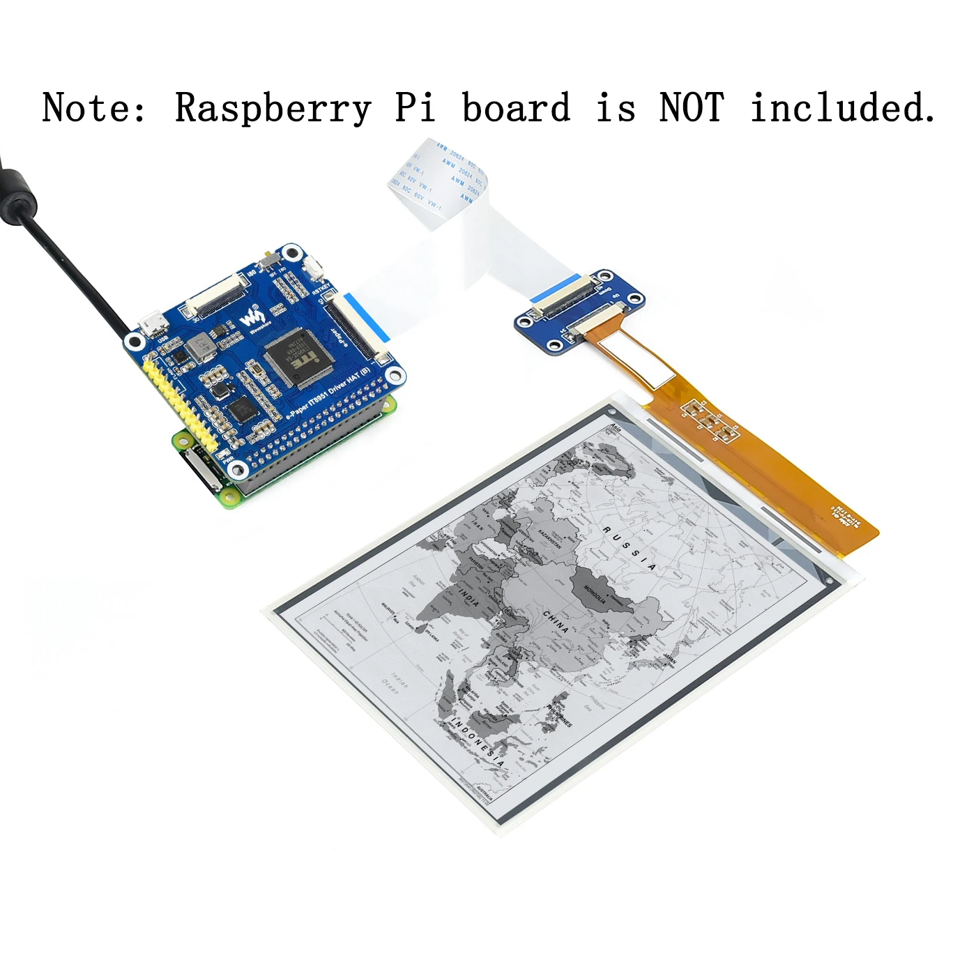 5V 6 Pollici Spi Hd E Paper Eink Epaper Screen Display Hat Kit Per Rpi Raspberry Pi Zero 2 W Wh 3B 3 Modello B Plus 4, Scala Di Grigi 16