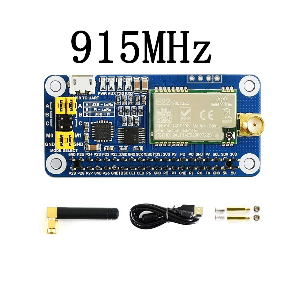 915Mhz Lora Wireless Radio Shield Hat Kit Per Rpi Raspberry Pi 0 Zero 2 W 0W 2 W 3 Modello B Plus 4 5 Accessori Per Scheda Di Estensione