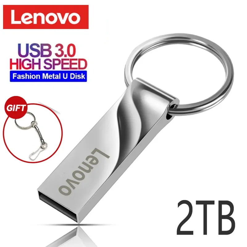Lenovo Usb 3.0 Flash Drive Pen Drive Ad Alta Velocità 2Tb 1Tb Usb 3.0 Memory Stick 512Gb Flash Pendrive Metal Memoria Usb Disk