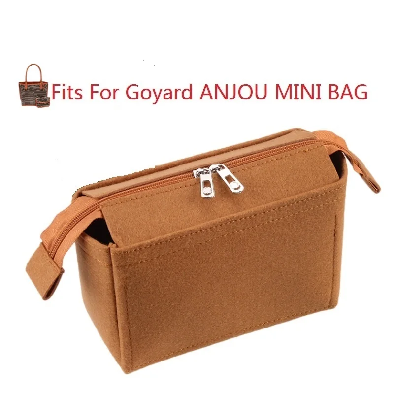 Adatto Per Goyard Anjou Mini Feltro Inserto In Tessuto Borsa Organizer Borsa Per Il Trucco Borsa Da Viaggio Interna Portatile Cosmetica Originale Orga