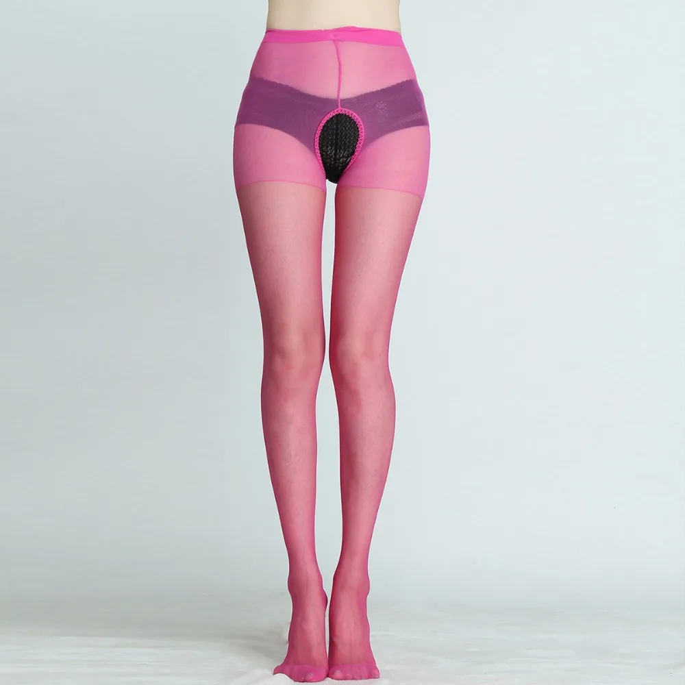 Donne Sexy Biforcazione Aperta Collant Crotchless Collant Collant Donna Femme-B Ouvert Fetish Collant Signore Strumpfhose