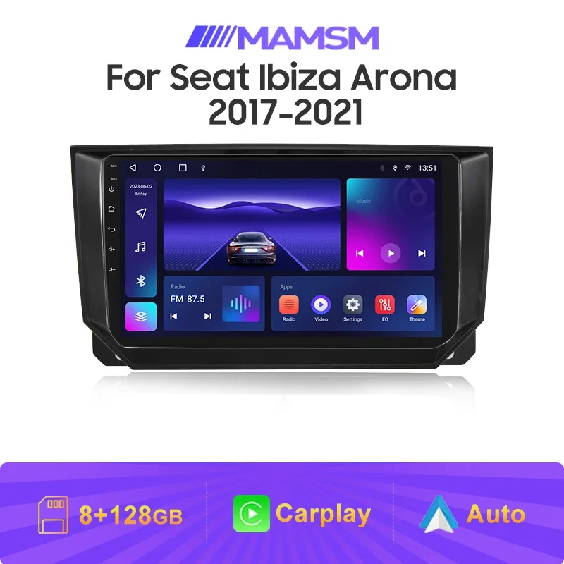 Per Seat Ibiza Arona 2017 -2021 Android 13 Autoradio Lettore Video Multimediale Navigazione Gps 4G Carplay Autoradio Ips Qled
