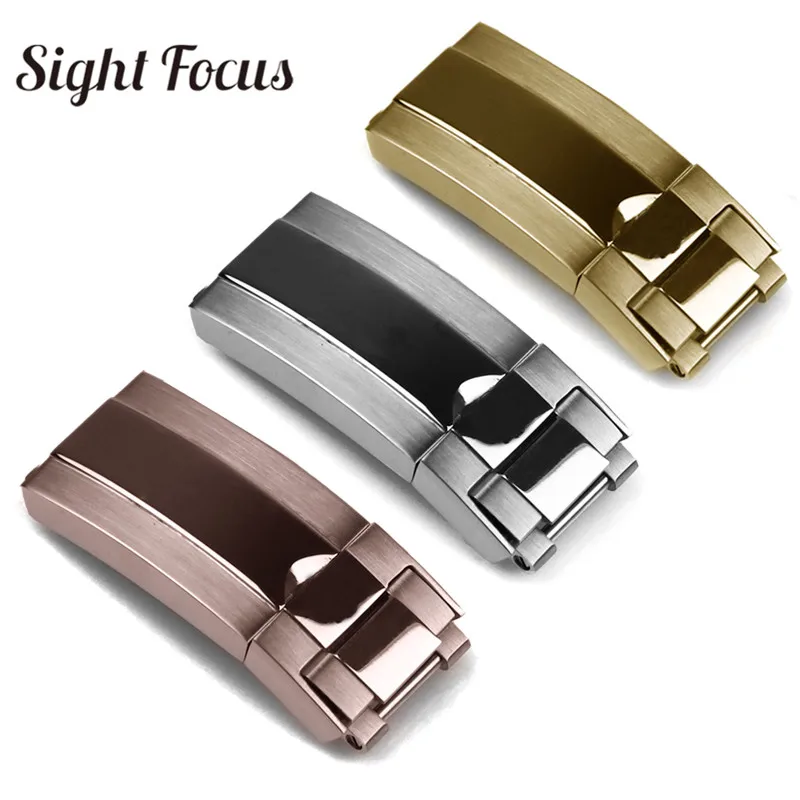 Chiusura Per Cinturino Con Serratura In Acciaio Inossidabile 16X9Mm Per Rolex Daytona Explore2 Gmt Role Submariner Strap Fibbia Pieghevole