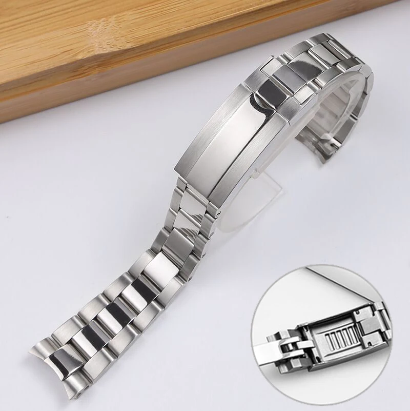 Cinturino Per Rolex Submariner Daytona Sup Gmt Men Fine-Tuning Pull Clasp Strap Cinturino Per Orologio In Acciaio Inossidabile 20Mm