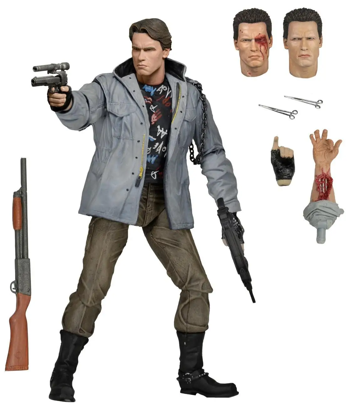 Neca T800 Terminator Battle Damage Alexander Schwarzenegger New Action Figure Toy Luxury Figure Model Gift